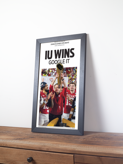 2026 Indiana Hoosiers “IU Wins: Google It!” Champions Framed Newspaper CFP Champions Collection