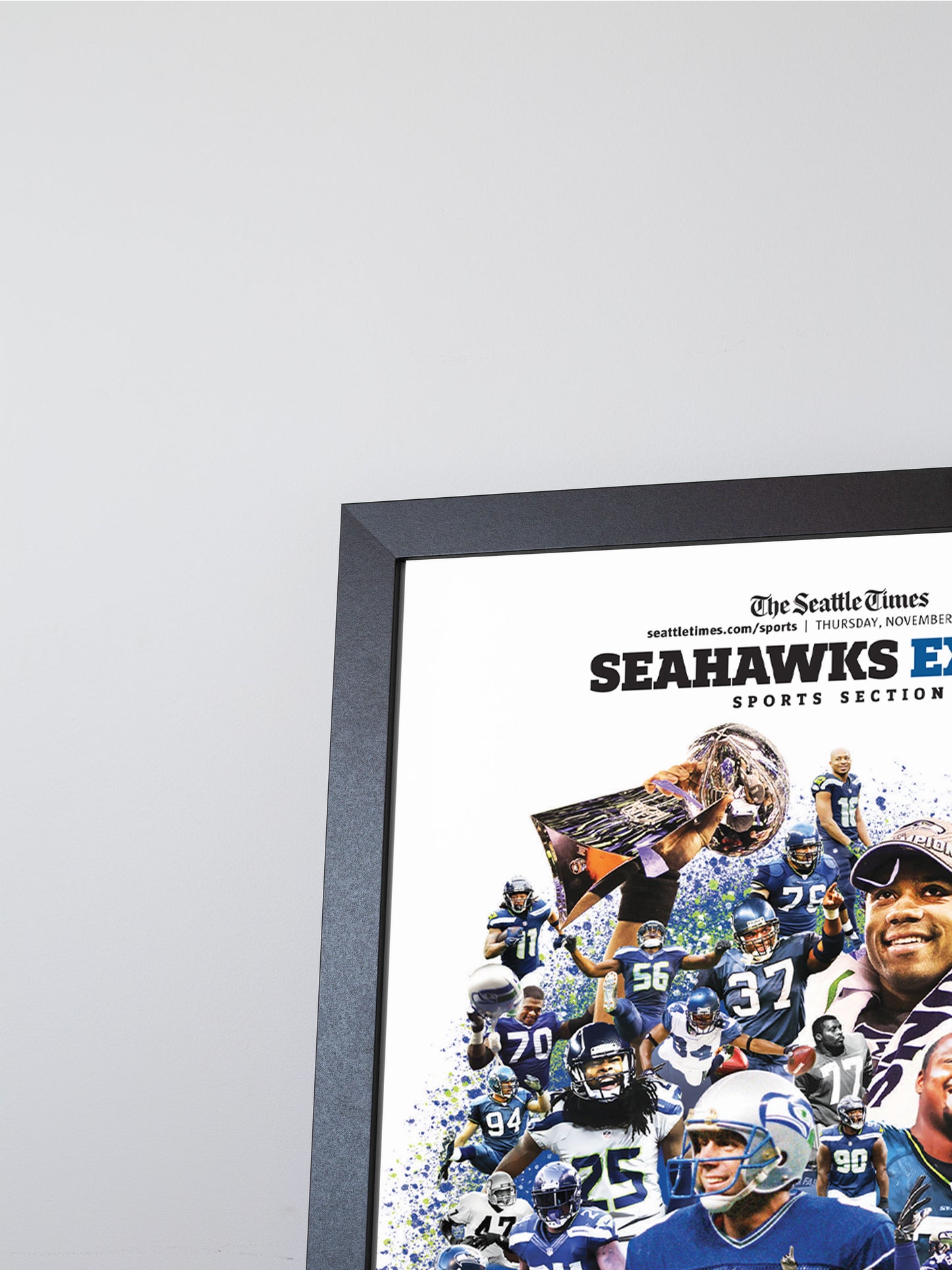 Seattle Seahawks "50 Seasons and 50 Legends" 50th Anniversary Framed Newspaper Tribute