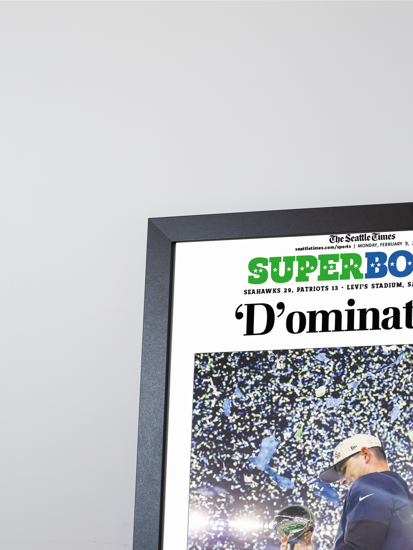 2026 Seattle Seahawks - “D’omination!” – Super Bowl LX Championship Newspaper Vs Patriots