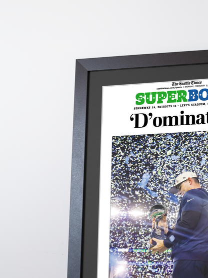 2026 Seattle Seahawks - “D’omination!” – Super Bowl LX Championship Newspaper Vs Patriots