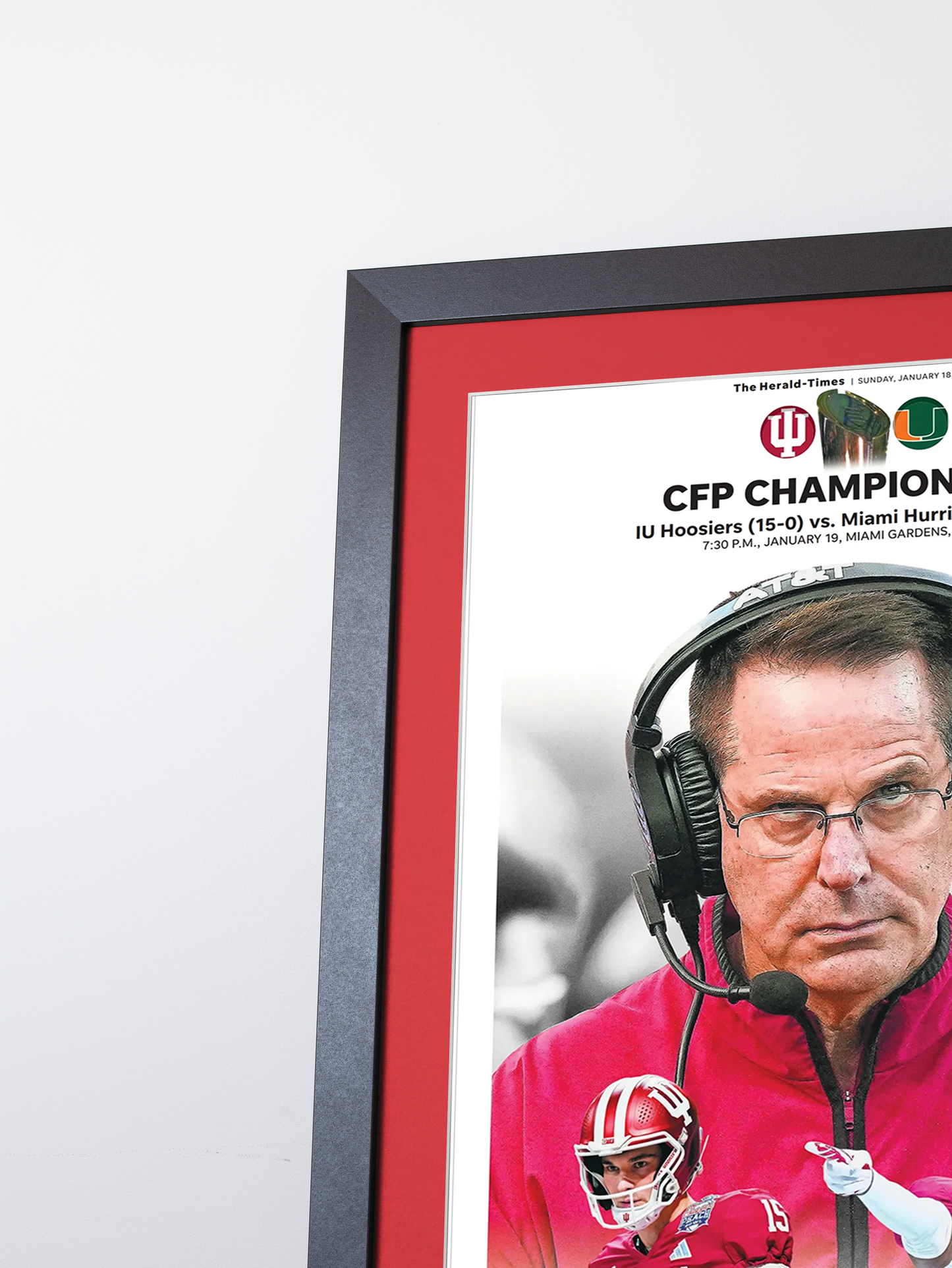 2026 Indiana Hoosiers “SO GOOD!” Curt Cignetti Championship Edition Framed Newspaper